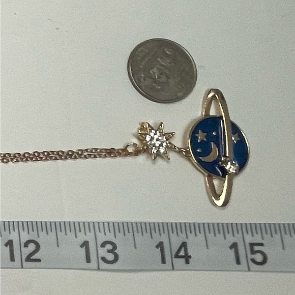 Starry Skies Jupiter and Star Necklace - Picture 4 of 4